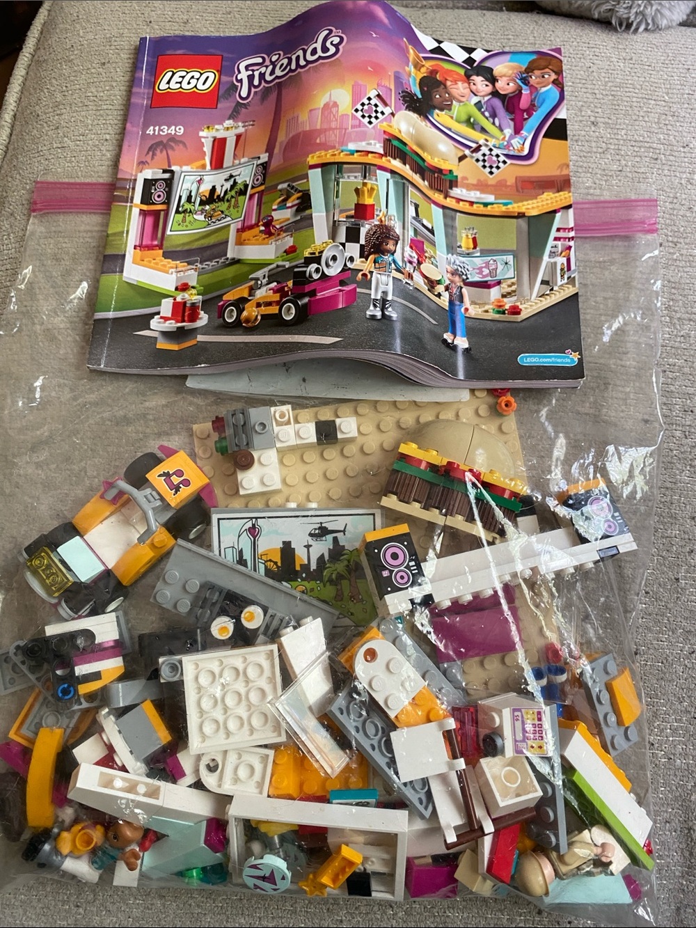 Lego Friends Purple, Yellow & White Race Team Playset Pieces